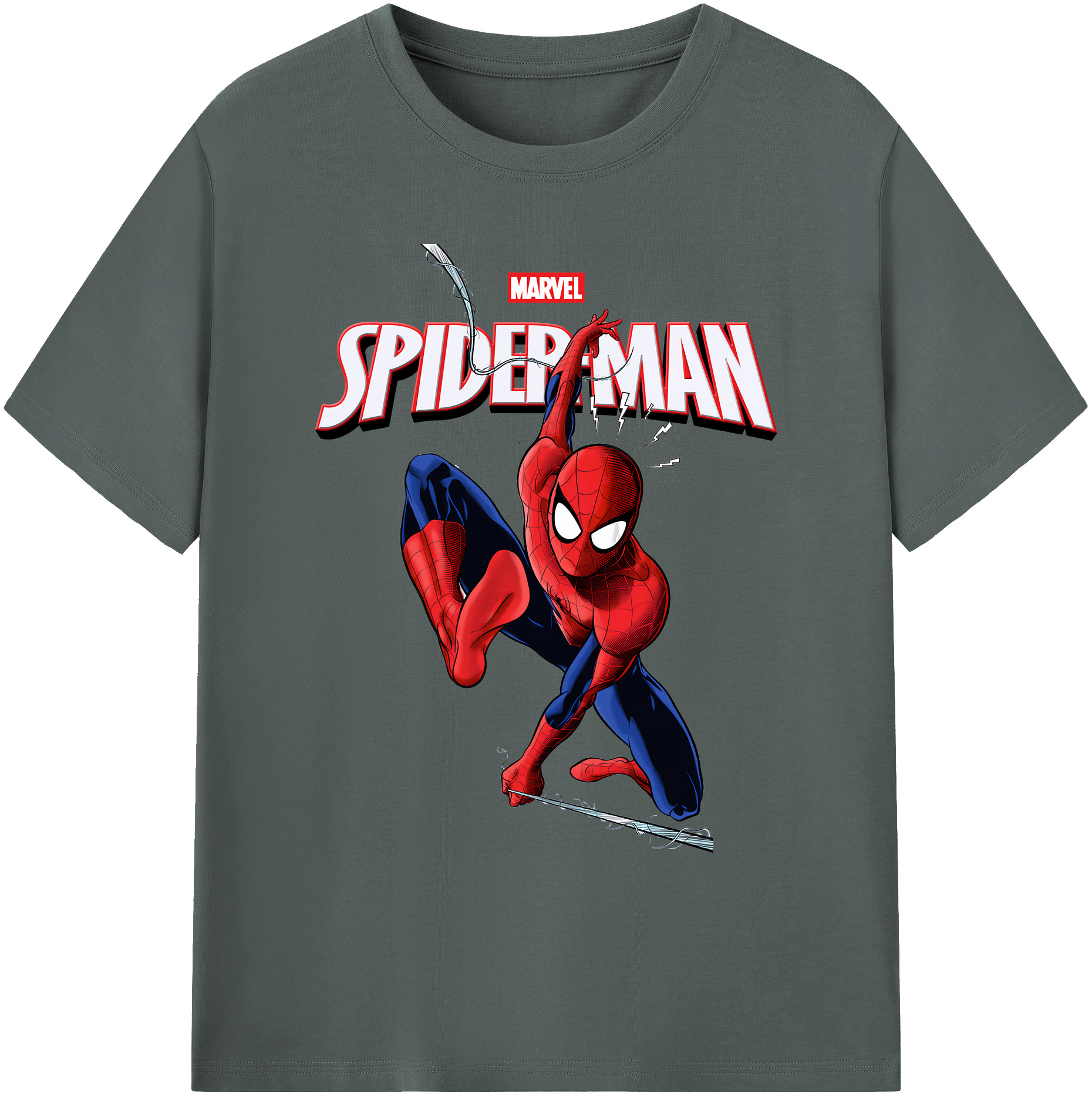 （画像用） Spider Man スパイダーマン 綿100％ メンズ半袖Tシャツ｜肌触りやわらか＆通気性